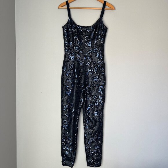 Dress the Population Sequin‎ Jumpsuit Size Small Black Formal Special Occasion - Picture 2 of 6